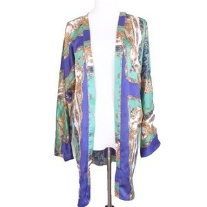 Nasty Gal Silky Kimono Dress S